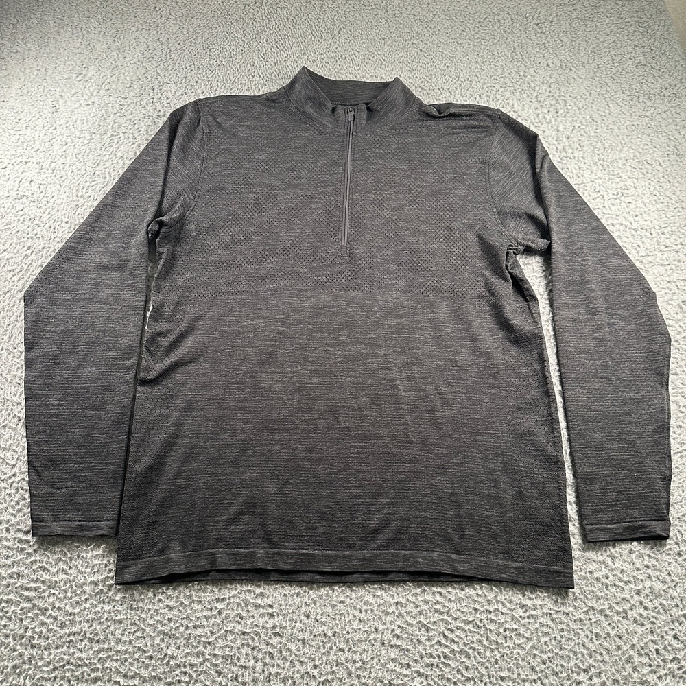 Lululemon Men's Vent Tech XL Grey Half Zip Sweater Bay Classic Golf Performance